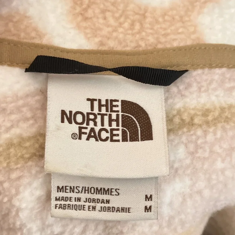 The North Face Men's Medium M Campshire Gardenia‎ Fleece Half Snap Pullover Hood